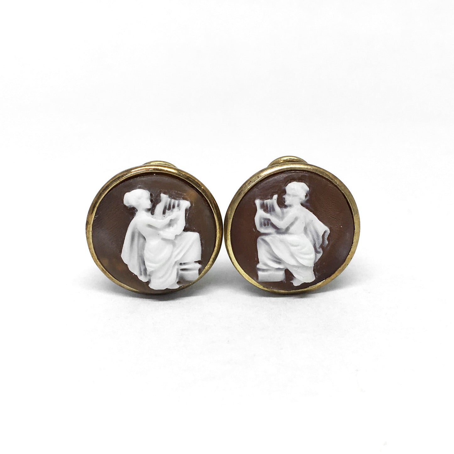 Orecchini-Cameo -Italiano -Cammeo -Arpista