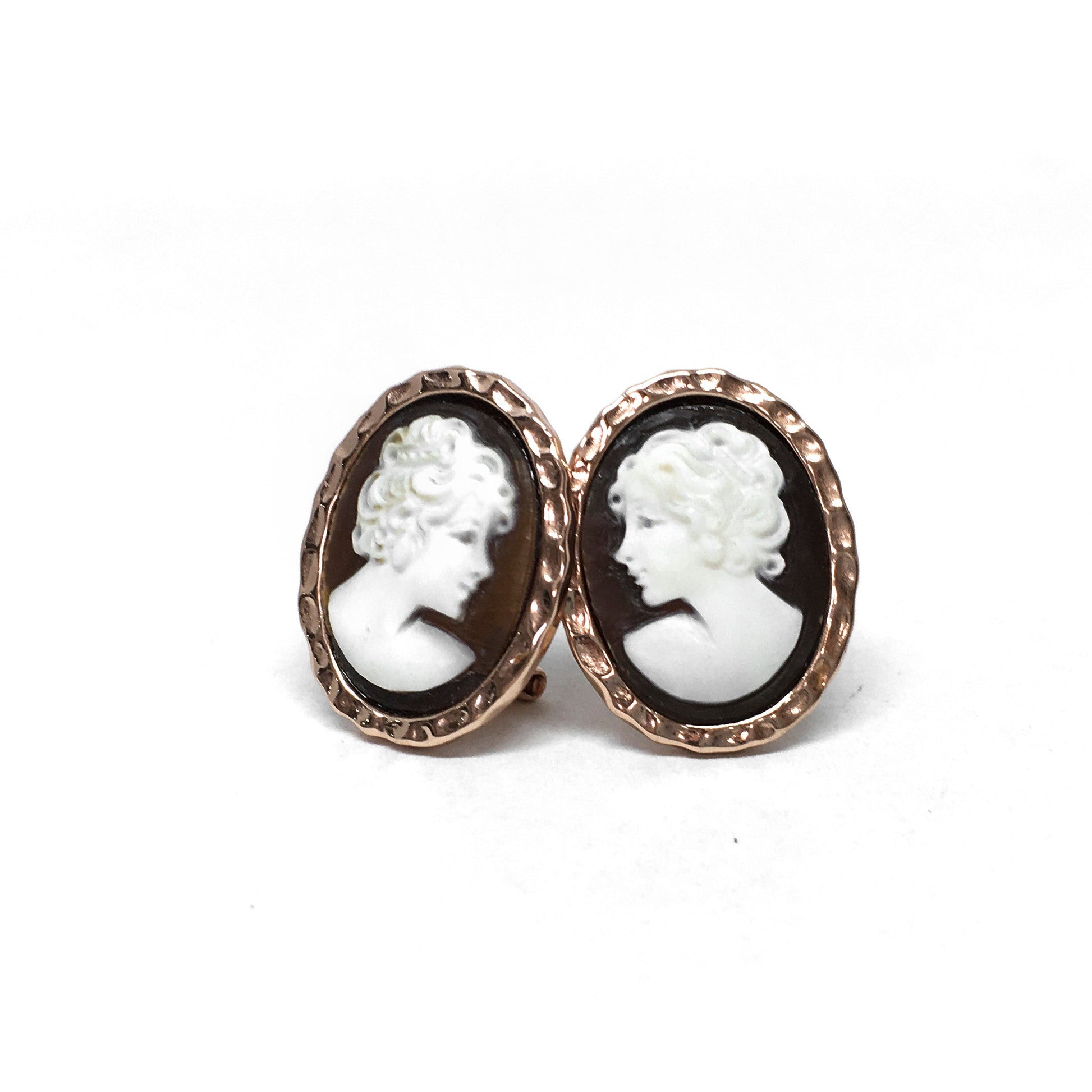 Orecchini-Cameo-Italiano-Cammeo-Profilo-Donna 