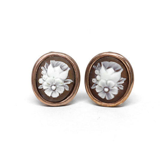 Orecchini -Cameo- Italiano- Cammeo-Fiori