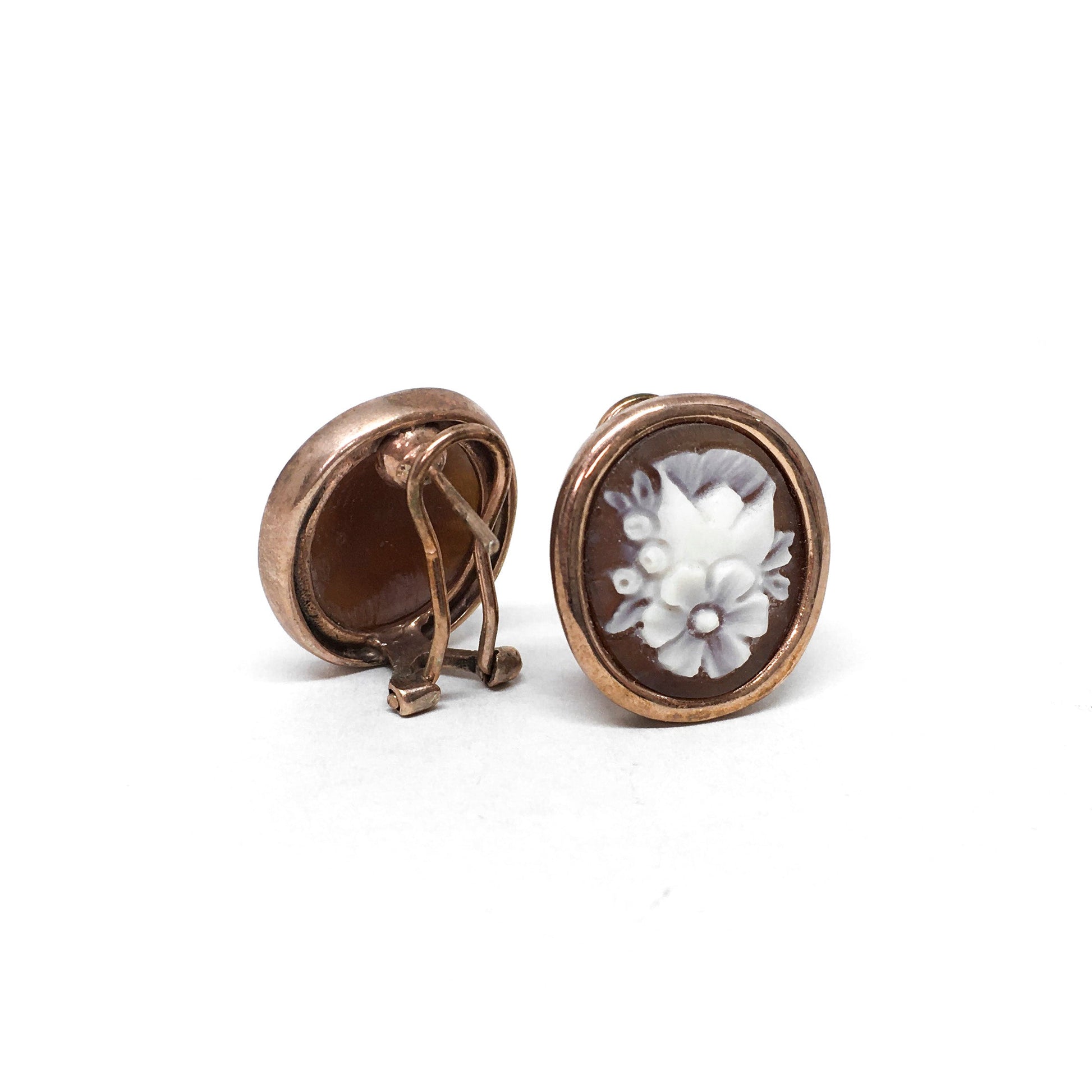 Orecchini -Cameo- Italiano- Cammeo-Fiori