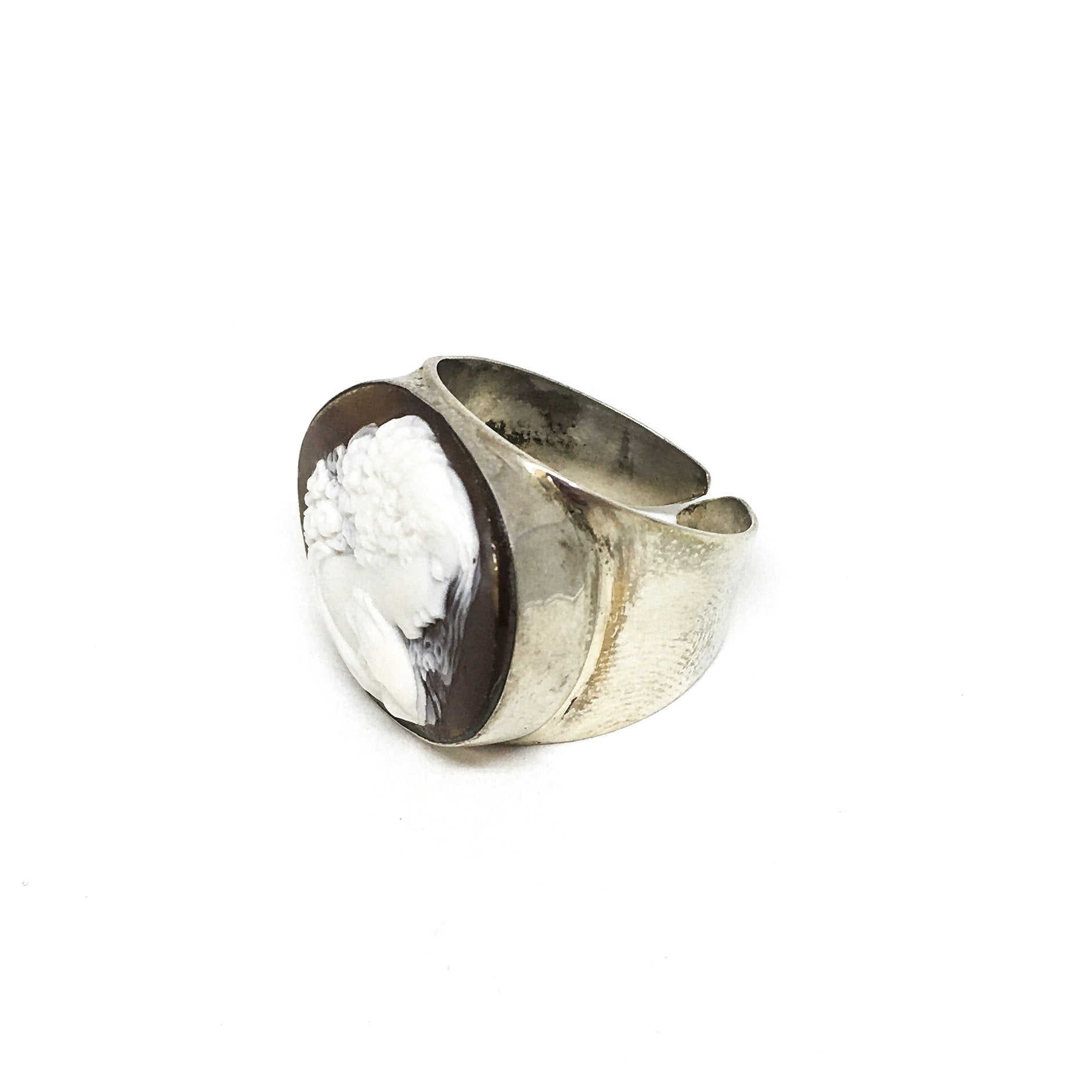 Anello-Cammeo-incisione-Volto-Donna