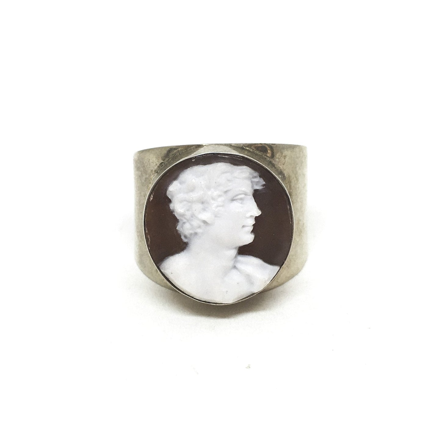 Anello -Cammeo-Artistico-Volto-Uomo