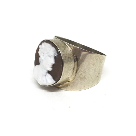 Anello -Cammeo-Artistico-Volto-Uomo