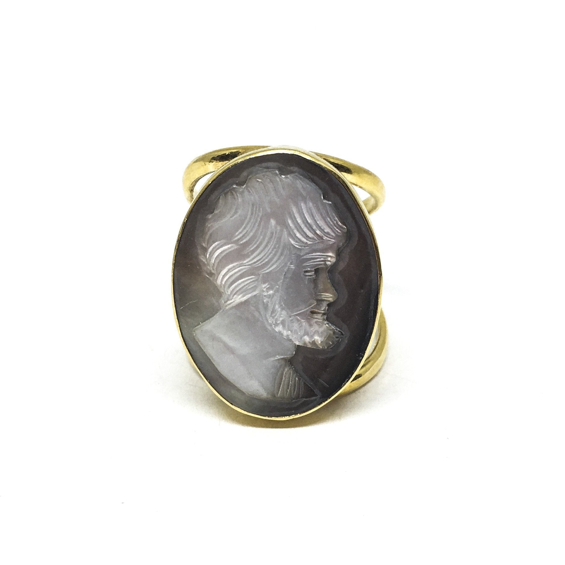 Anello-Cammeo-incisione-su-Madreperla-Volto-Uomo