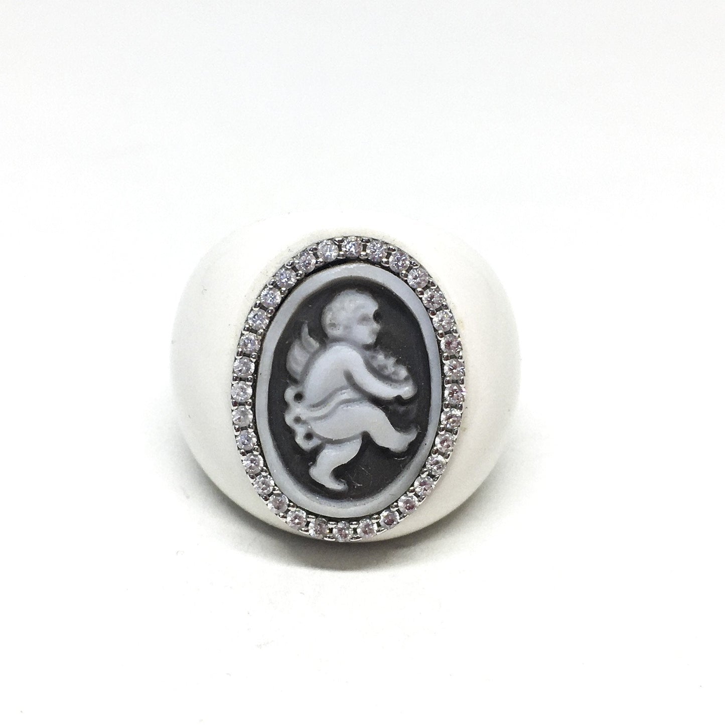 Anello cammeo incisione Putto