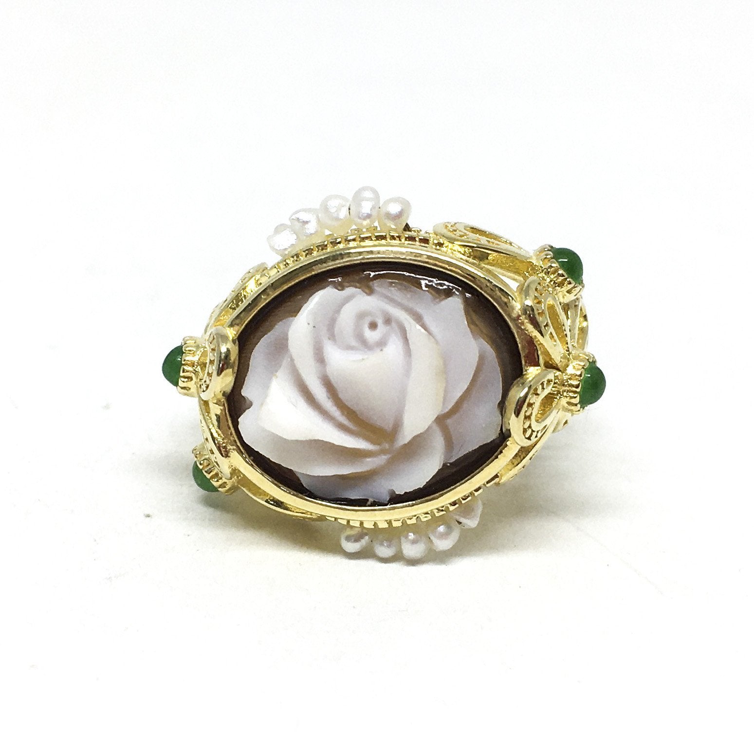 Anello -Cameo -Italiano -Cammeo- Rosa