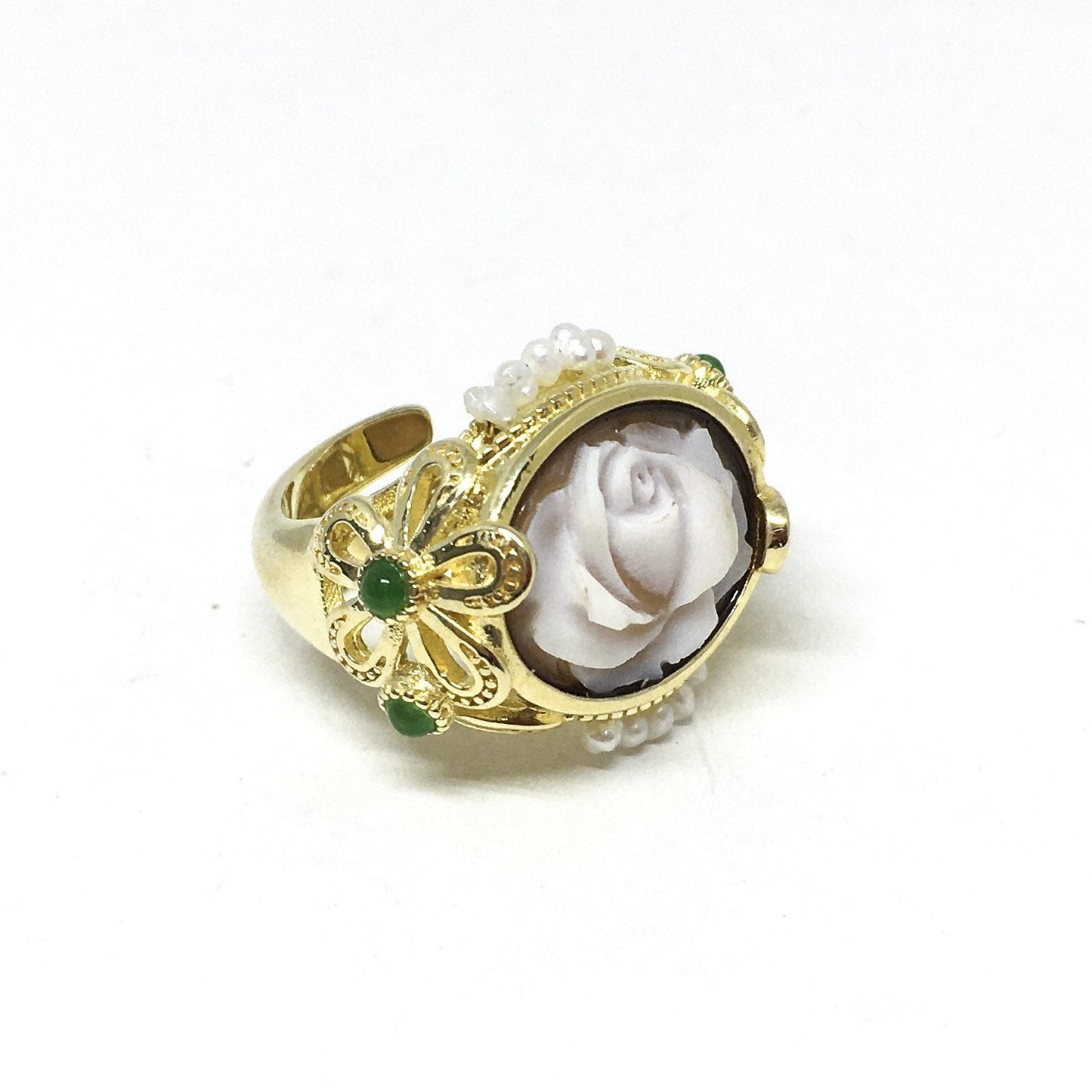 Anello -Cameo -Italiano -Cammeo- Rosa