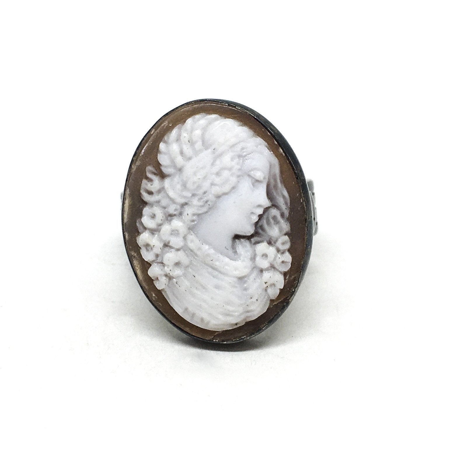 Anello-Cammeo- Artistico-Profilo-Donna