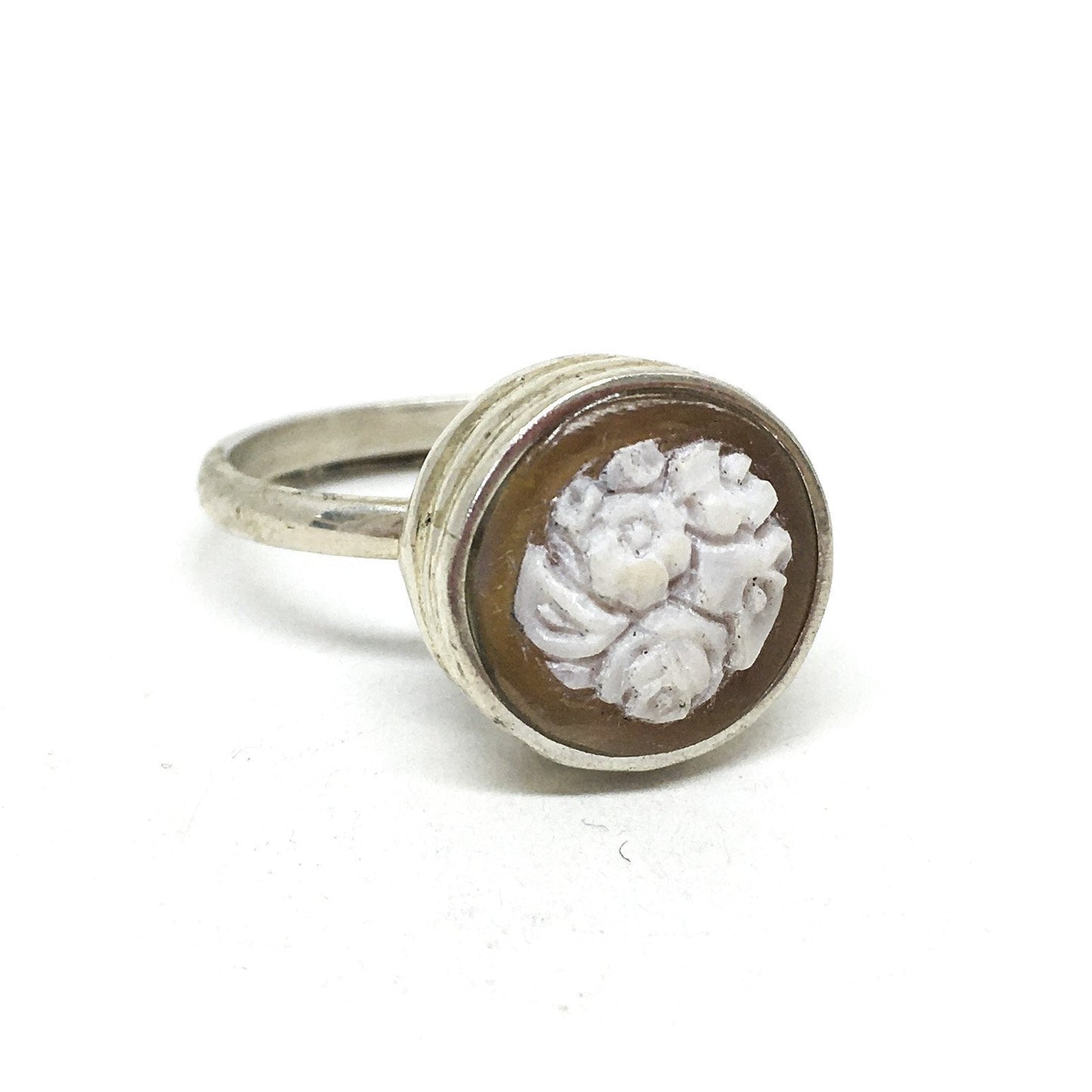 Anello-Cammeo-incision-Fiori