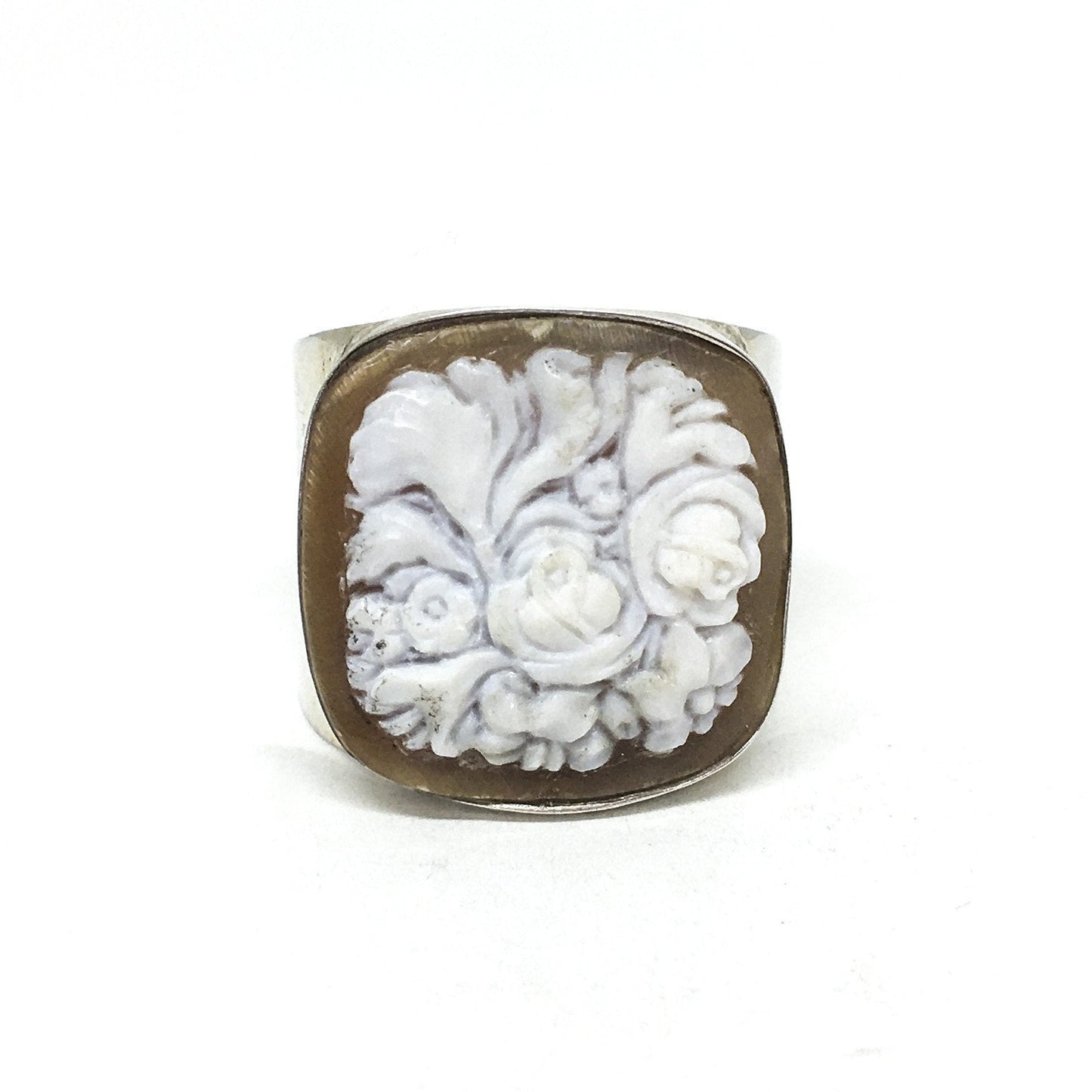 Anello- Cammeo-Incisione-Fiori