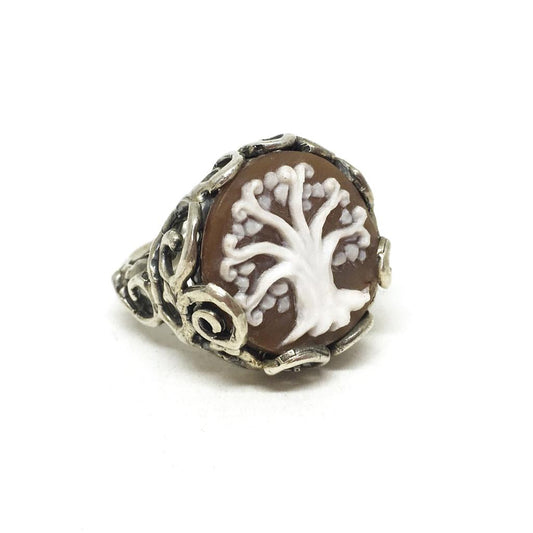 Tree of Life Cameo Artistic Ring