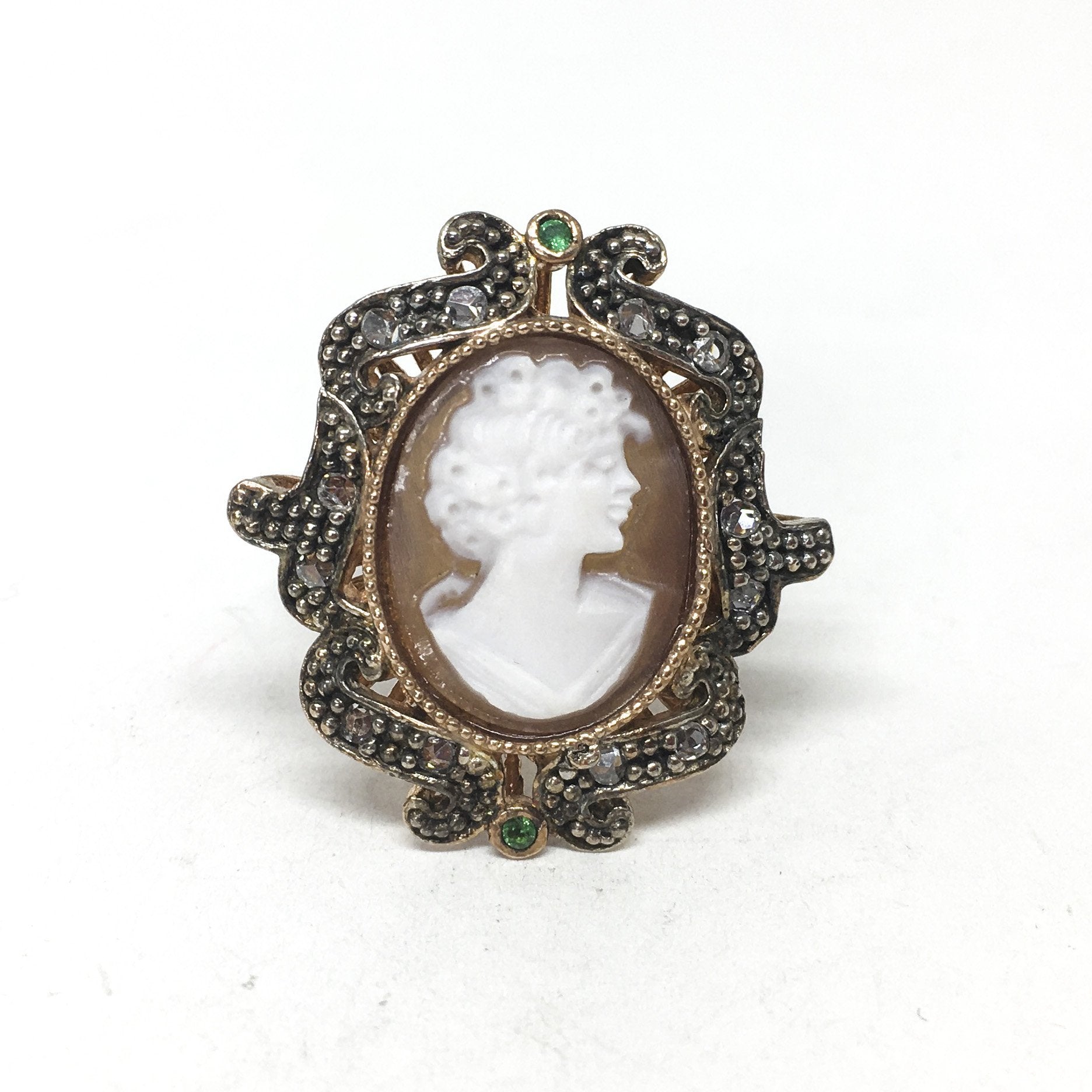 Anello-Cameo- Italiano-Victoria-Cammeo-Profilo-Donna