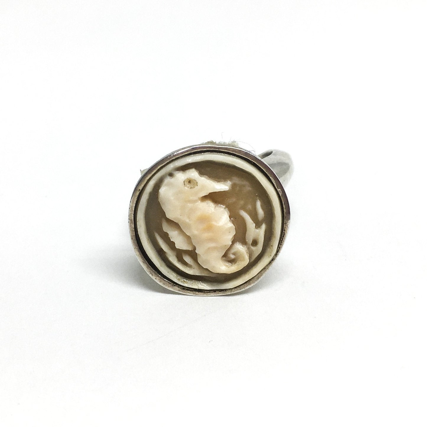 Anello cammeo cavalluccio marino