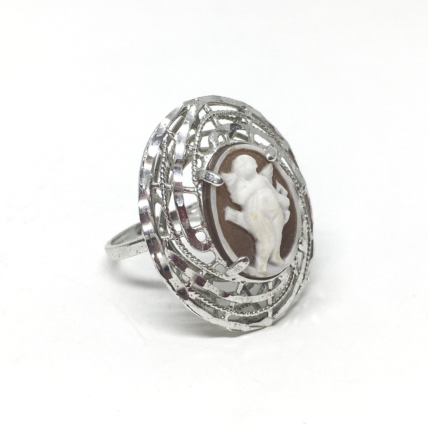 Anello cammeo incisione putto