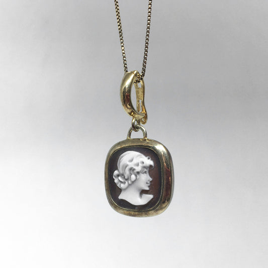 Pendente Cameo Italiano Classica Cammeo Profilo Donna