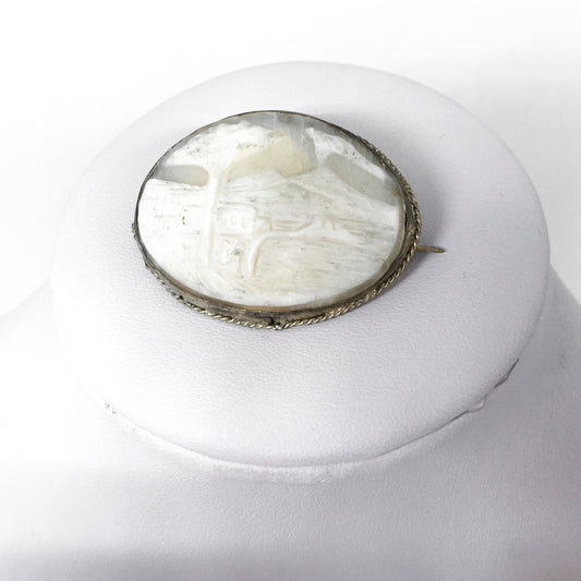 Antique cameo brooch