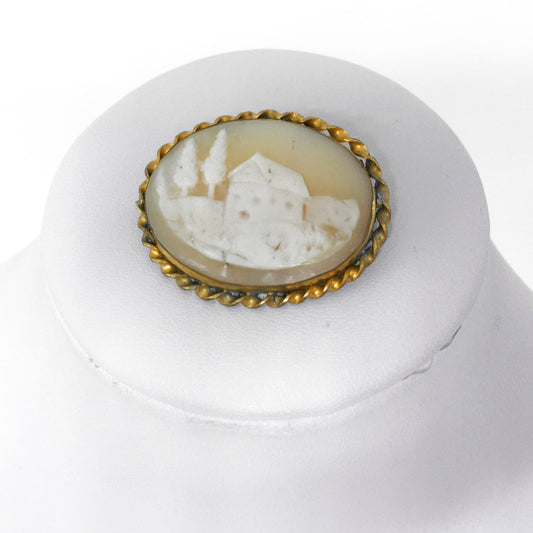 Antique cameo brooch