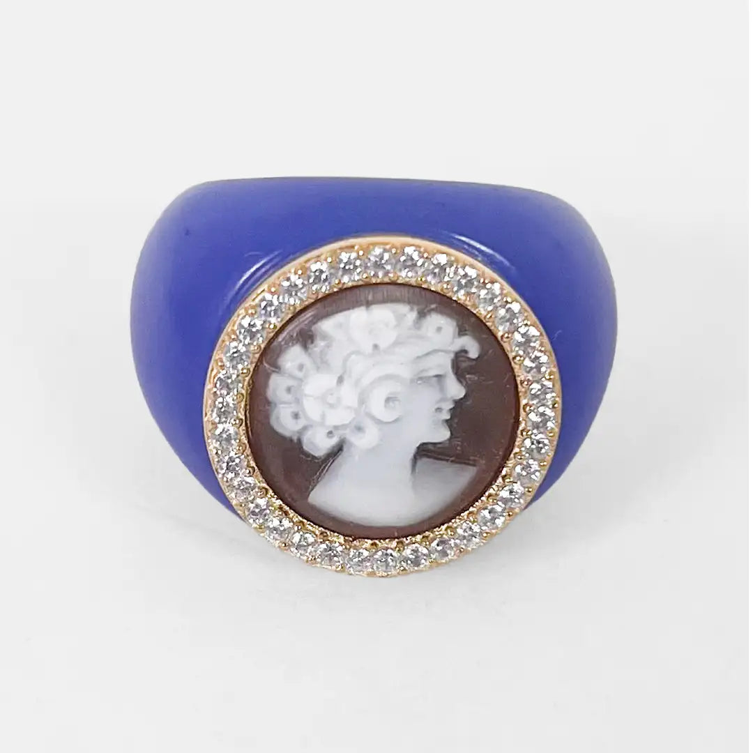 Anello Cammeo Profilo Donna