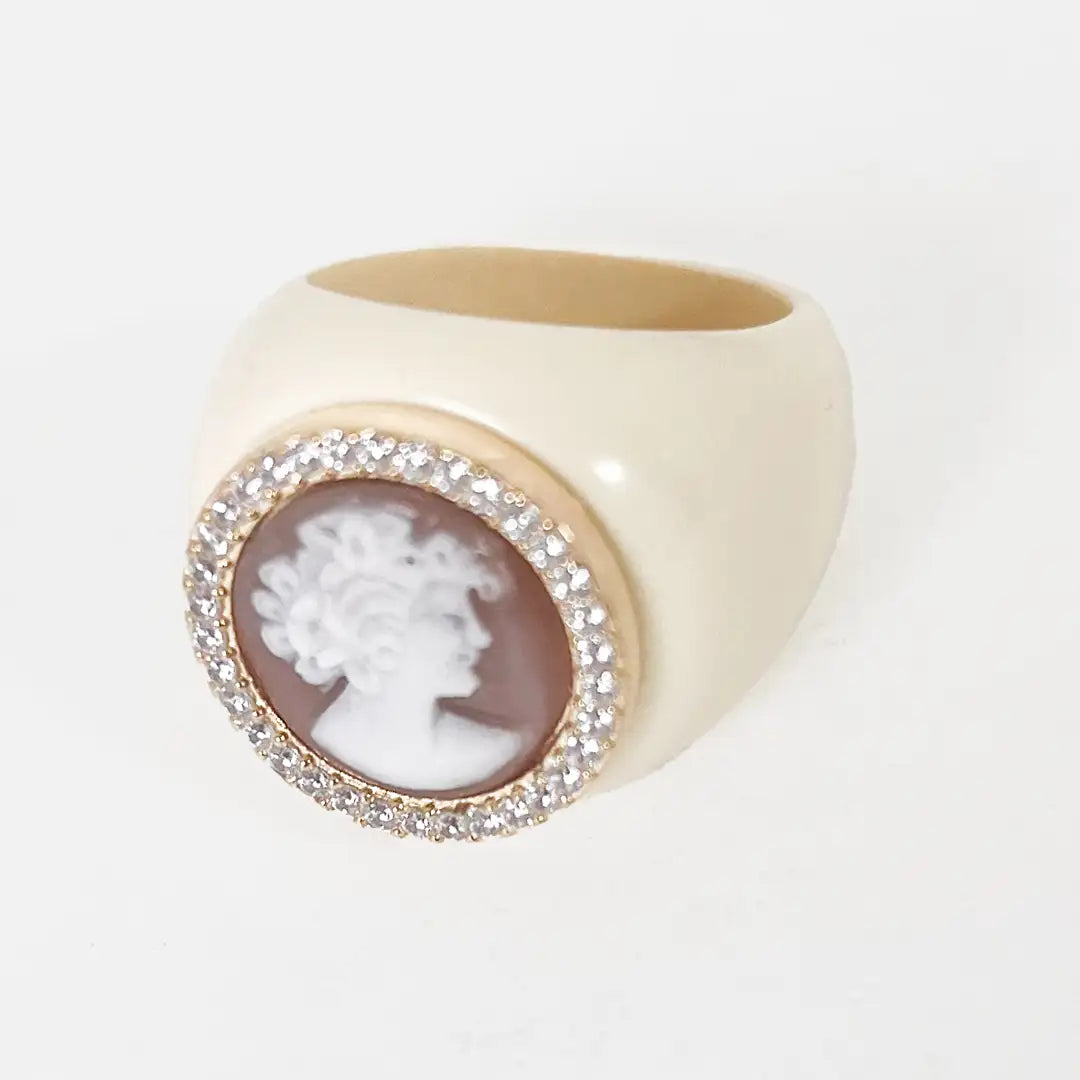 Anello Cammeo Profilo Donna