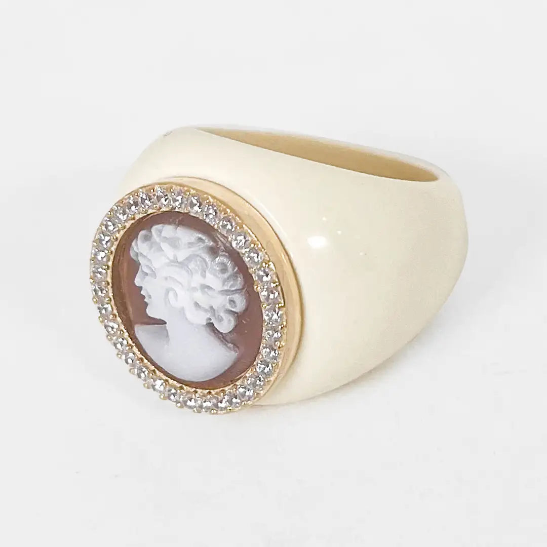 Anello Cammeo Profilo Donna