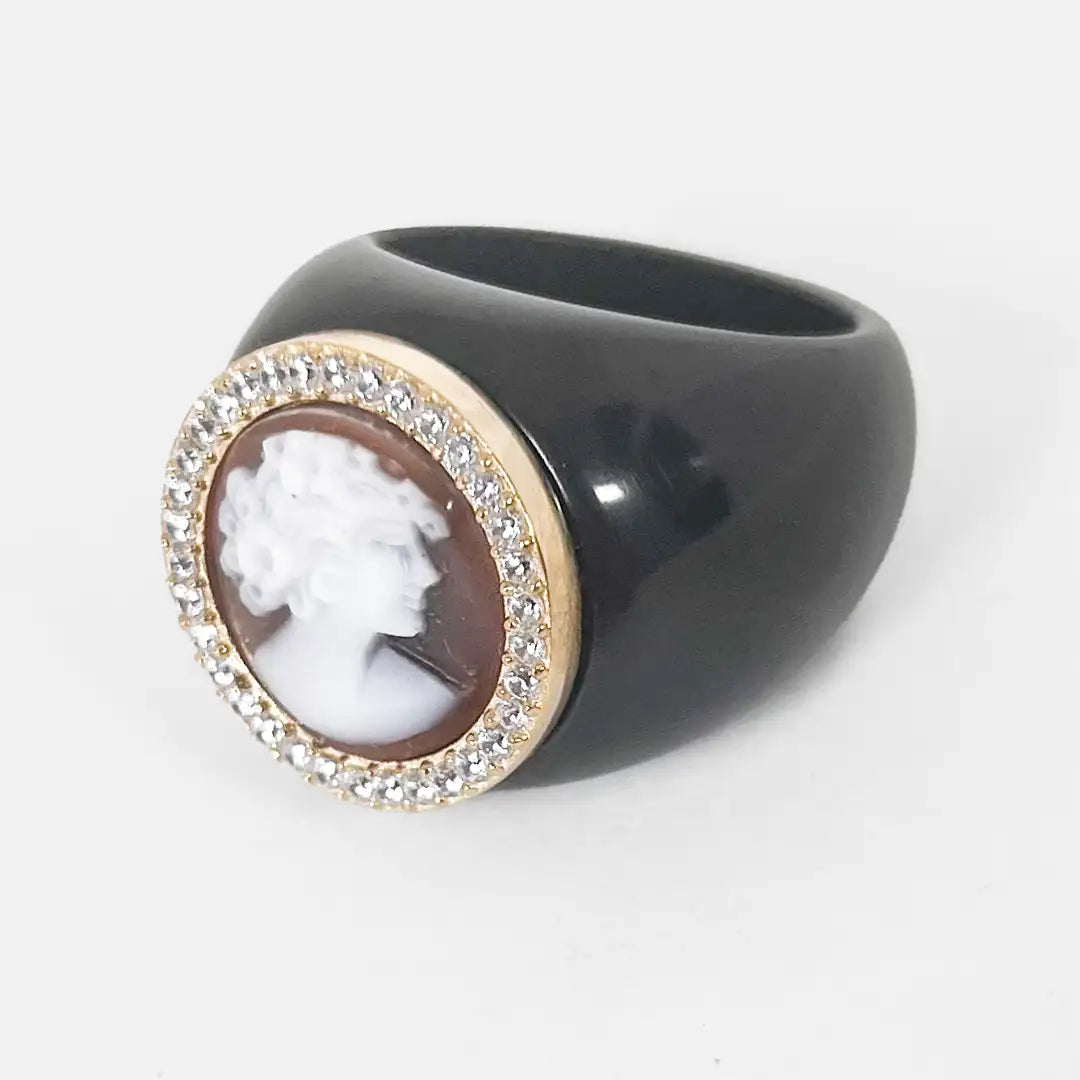 Anello Cammeo Profilo Donna