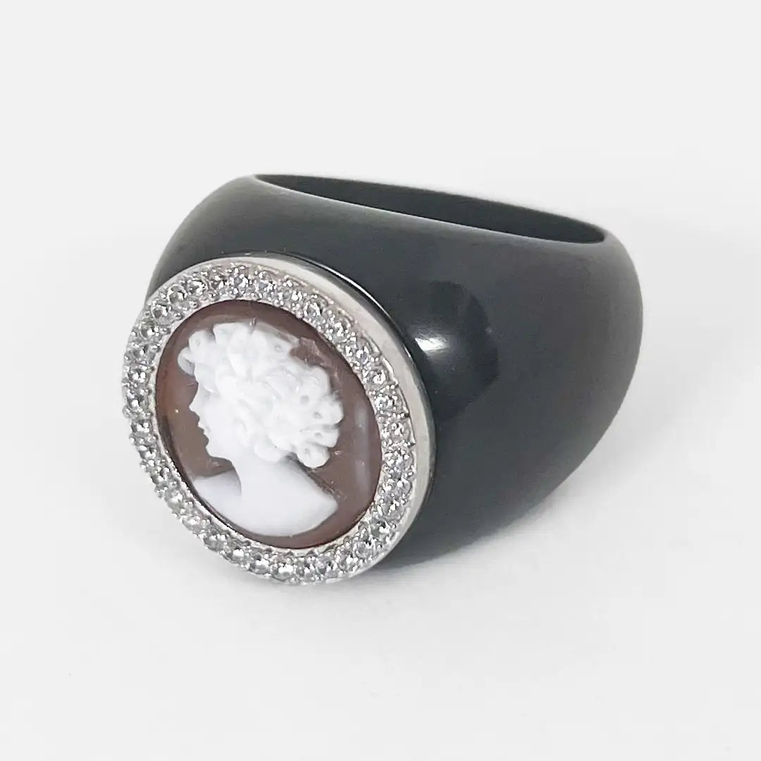 Anello con Cammeo Profilo Donna