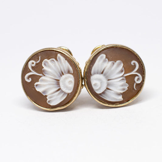 Orecchini-Cameo-Italiano-Cammeo-Fiore