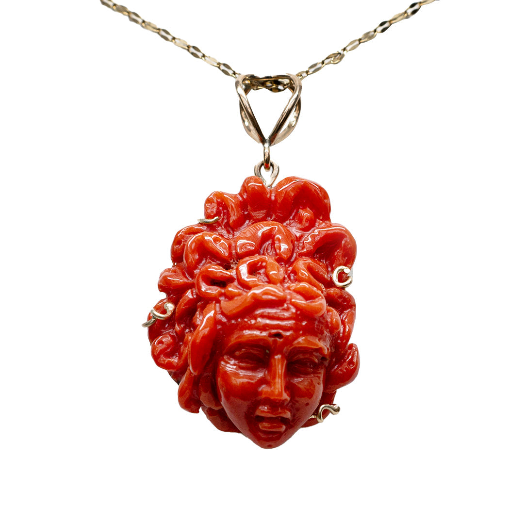 Pendente-Cammeo-Corallo-Medusa