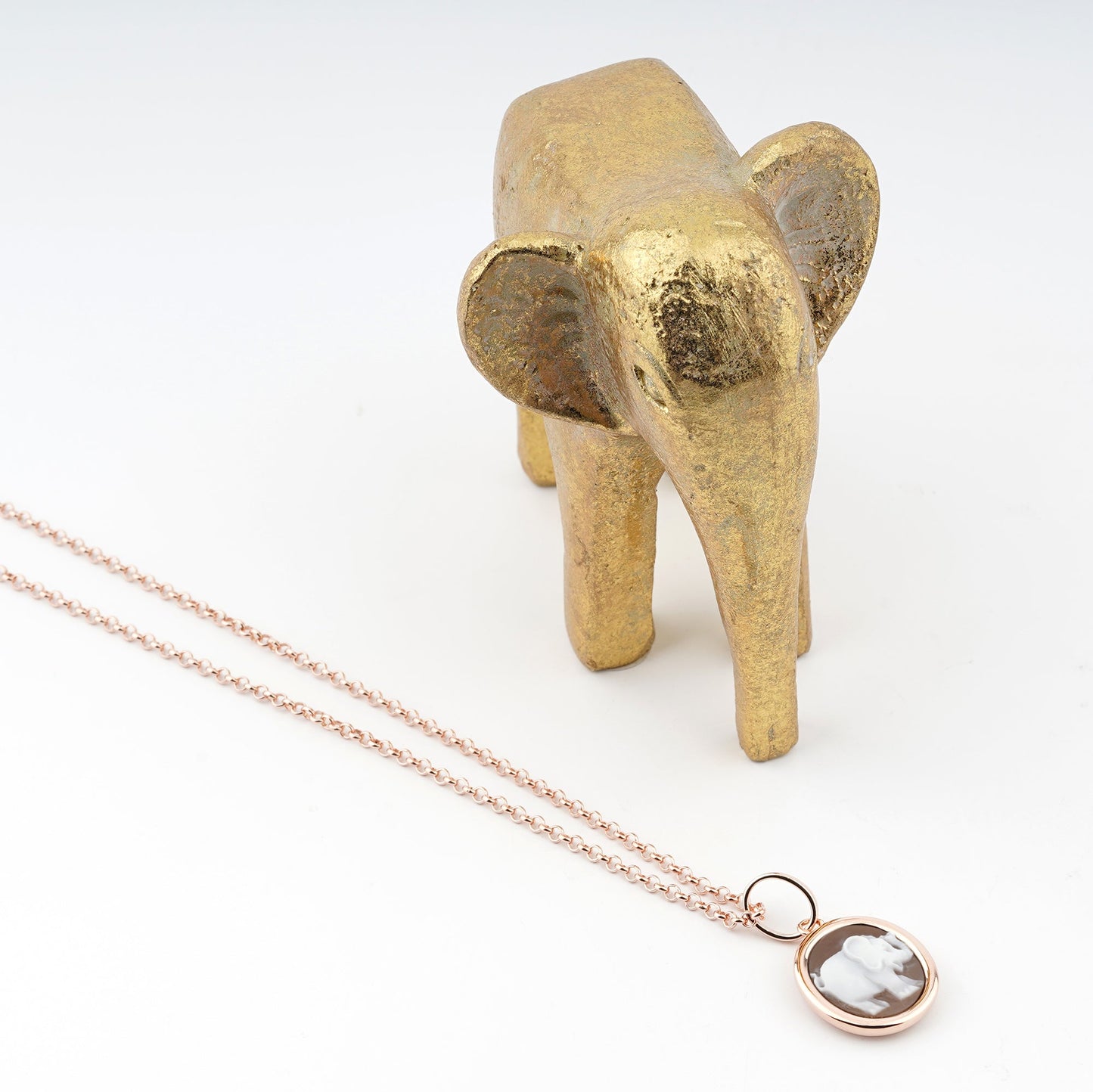 Pendente-Charme-Cammeo-Elefante-Rame