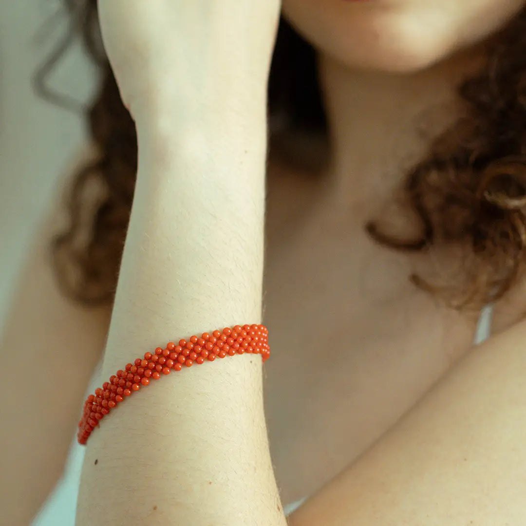 il-piccolo_museo_del_cammeo-Bracciale-Tessito-Corallo-Rosso