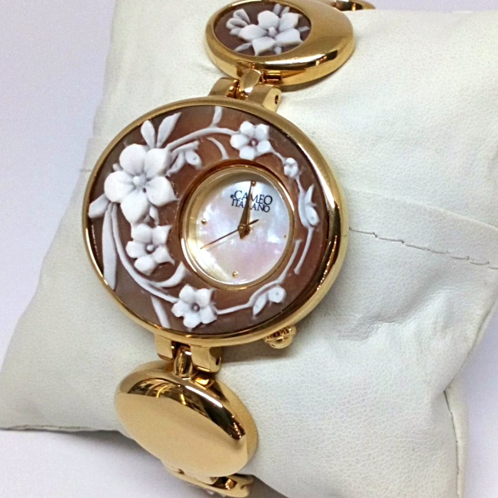 Orologio Cameo Italiano Partenope Cammeo Fiori