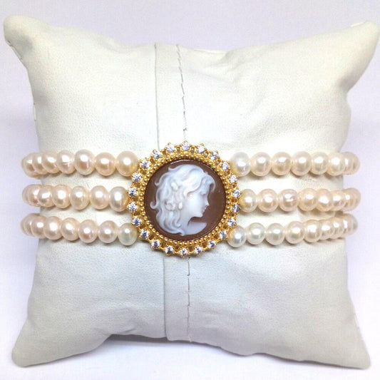 Bracciale Cameo Italiano Cammeo Volto Donna