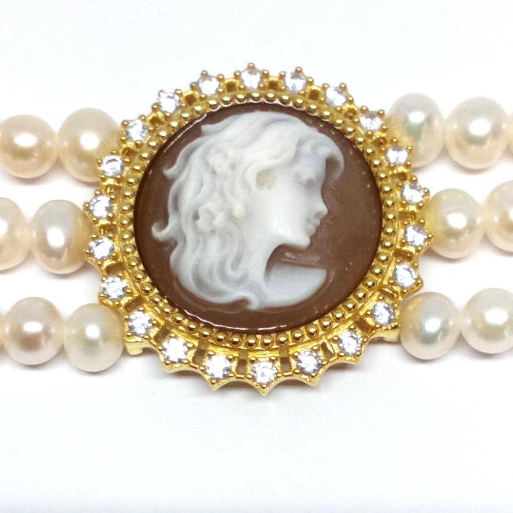 Bracciale Cameo Italiano Cammeo Volto Donna