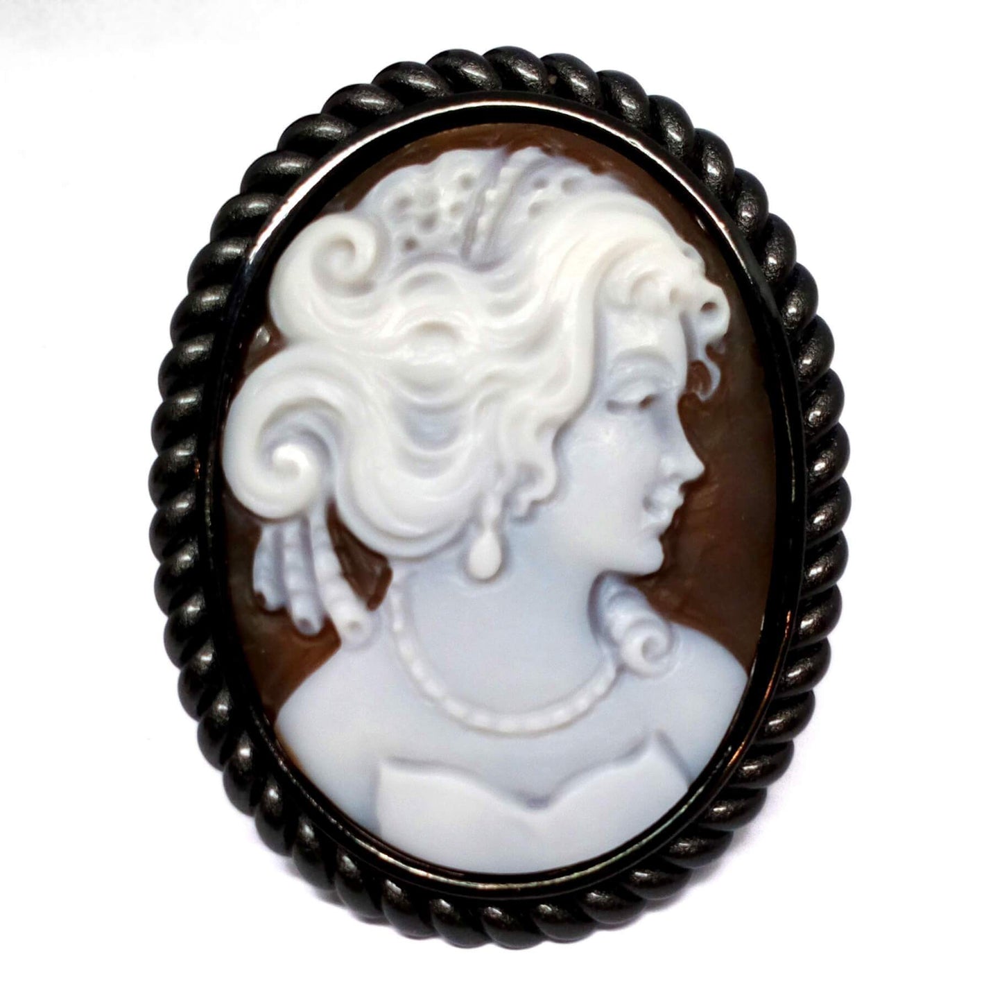 Anello Cameo Italiano Raffaello Cammeo Profilo Donna 