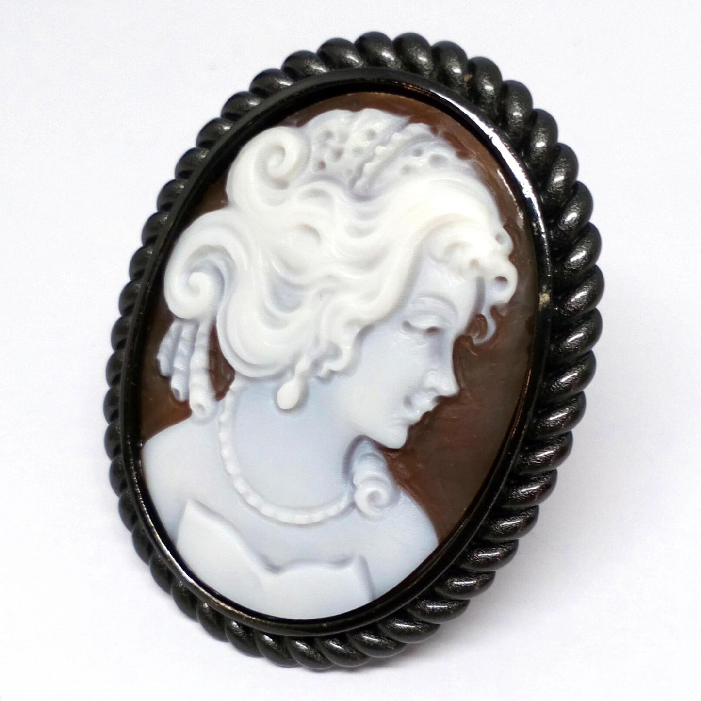 Anello Cameo Italiano Raffaello Cammeo Profilo Donna 