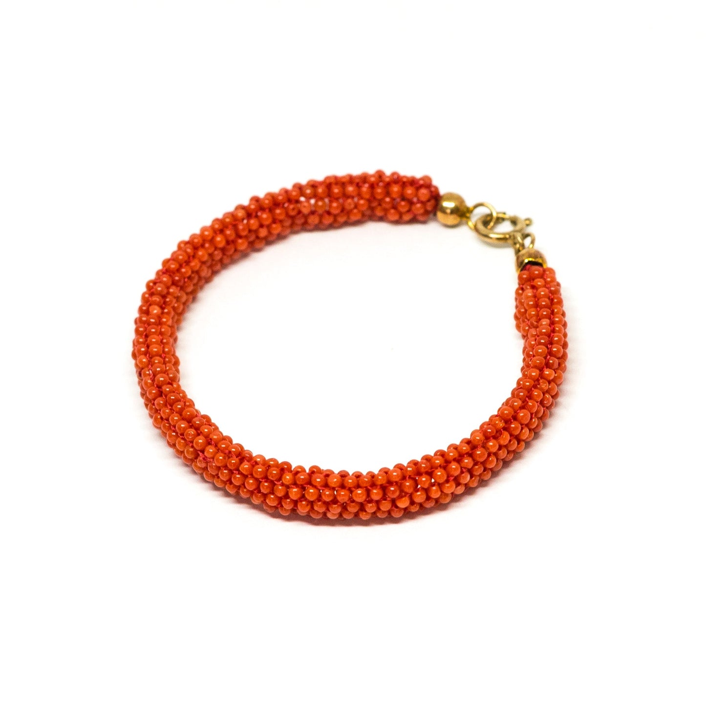 Bracciale in Tessito Corallo Rosso