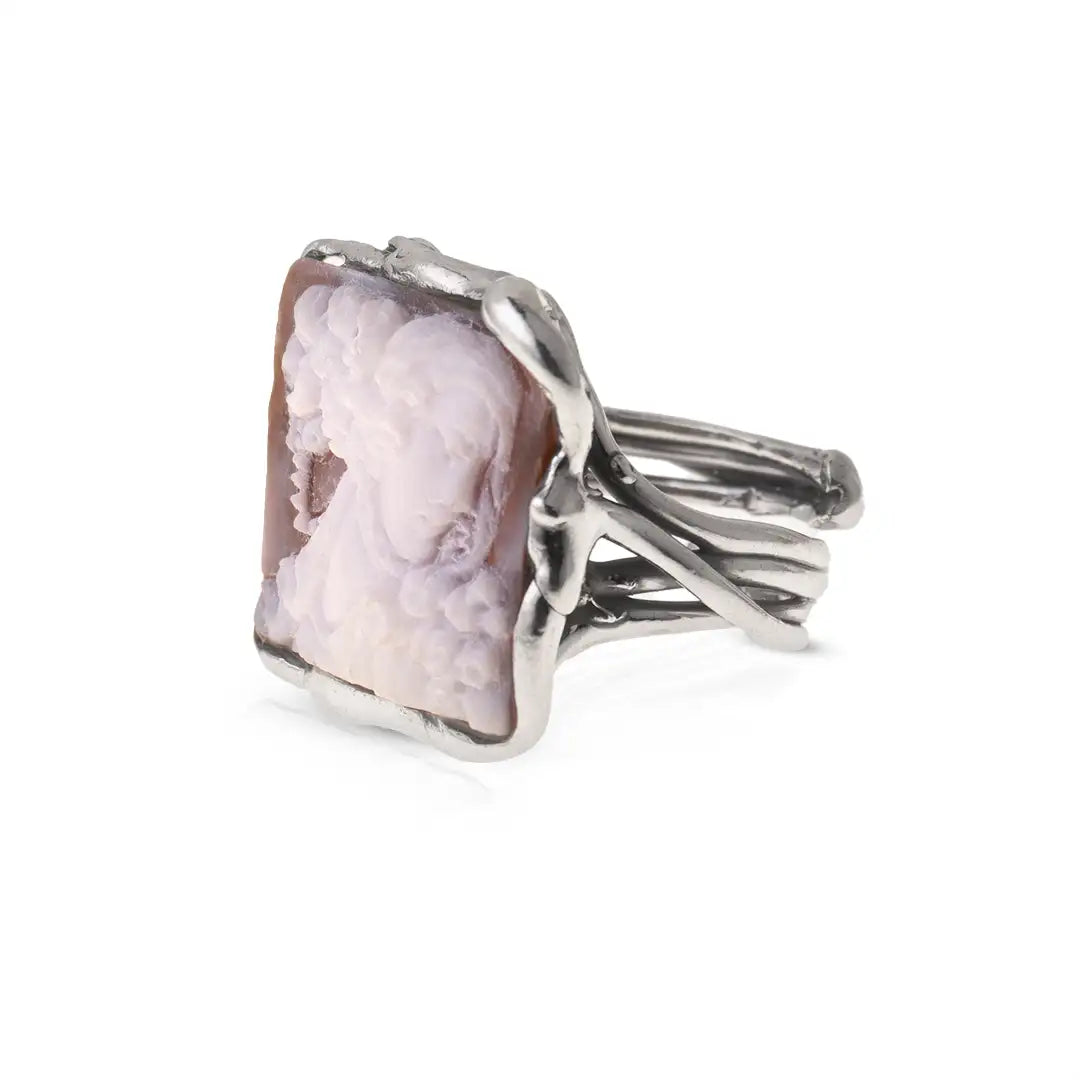 Artistic Cameo Ring Woman Profile