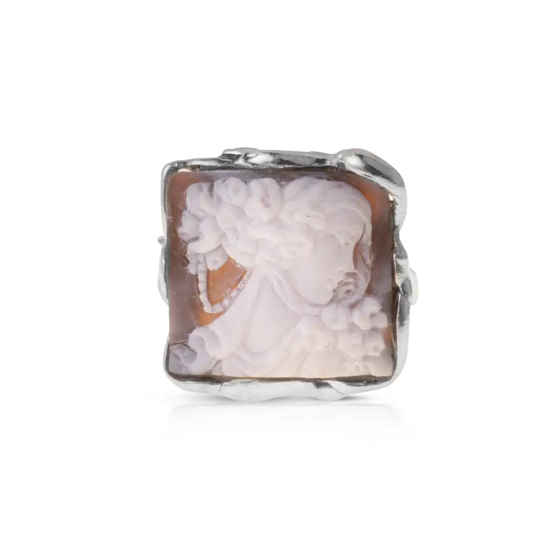 Artistic Cameo Ring Woman Profile