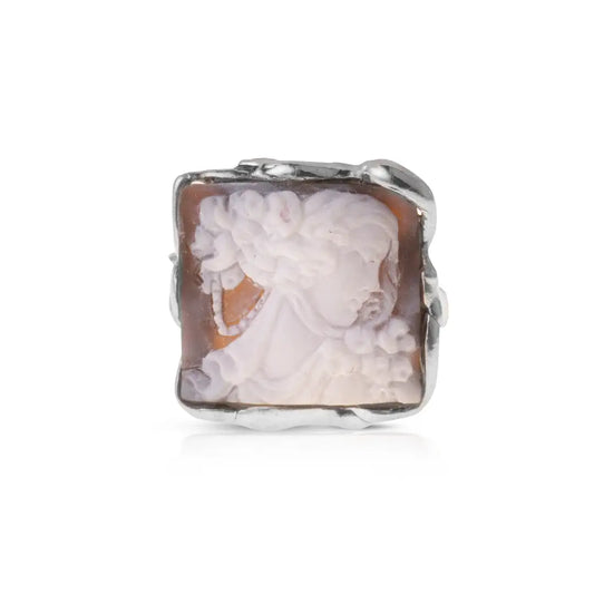 Anello Artistico Cammeo profilo donna