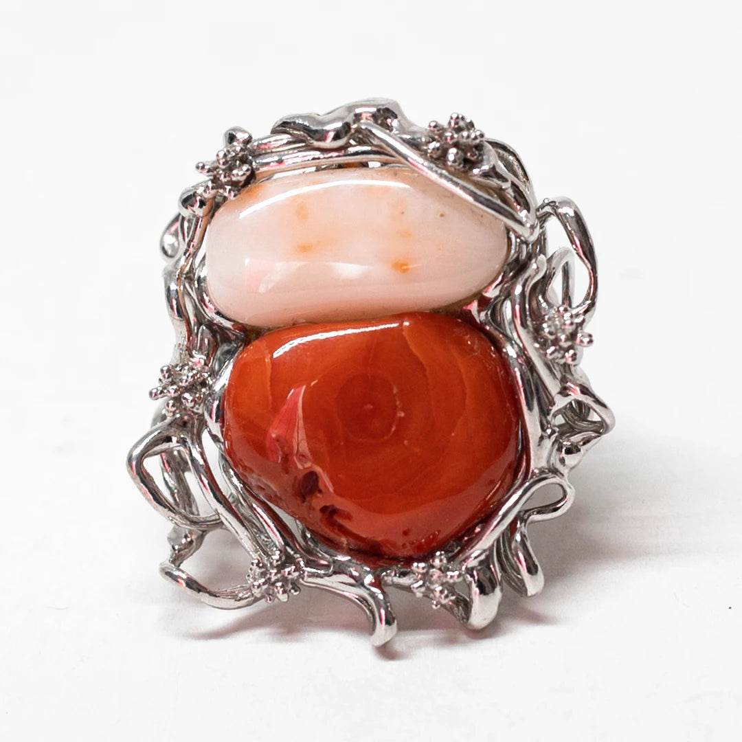 l-piccolo-museo-del-cammeo-Anello-Corallo-Bicolore