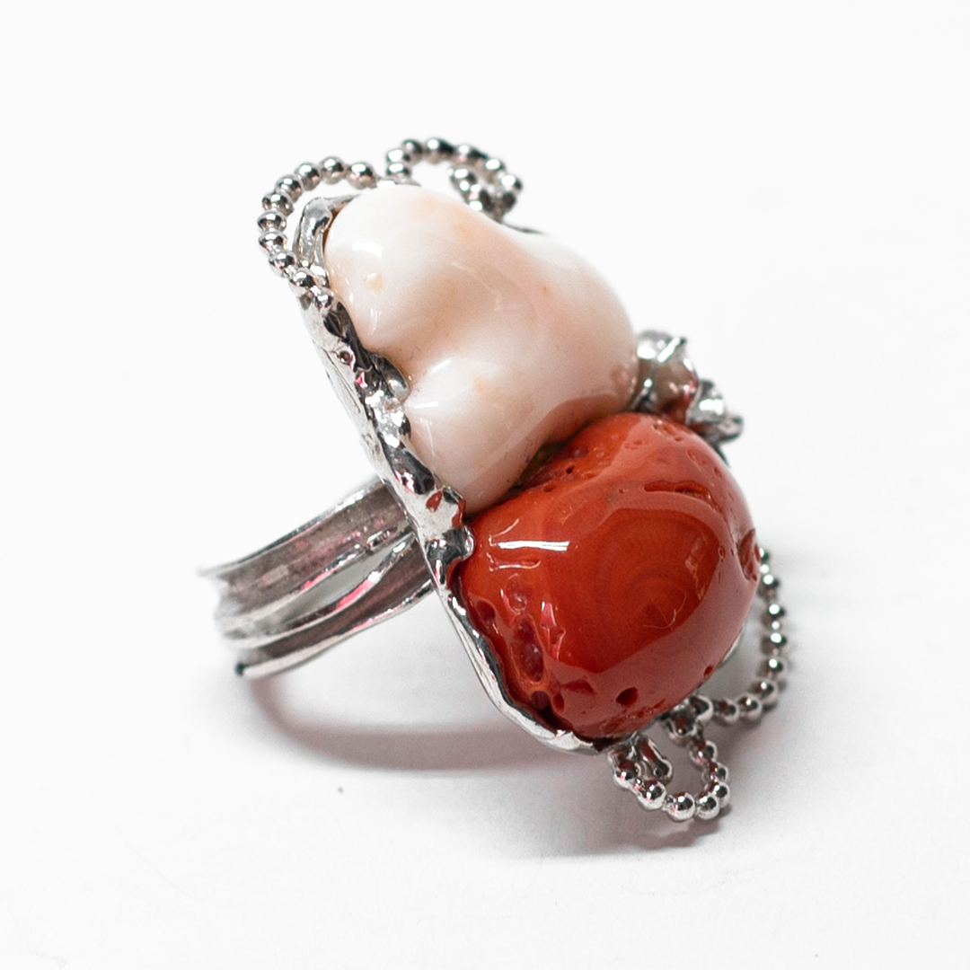 il-piccolo-museo-del-cammeo-Anello-Corallo-Bicolore