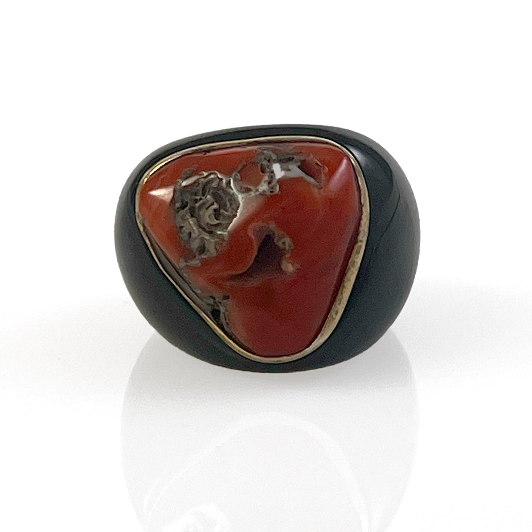 Anello-in -Pasta-con-Sasso-Corallo-Rosso-4-