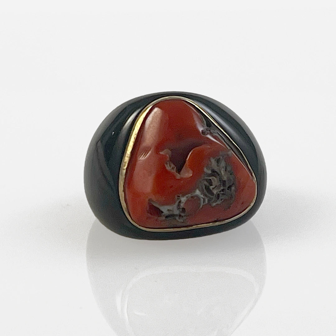 Anello-in -Pasta-con-Sasso-Corallo-Rosso-4-