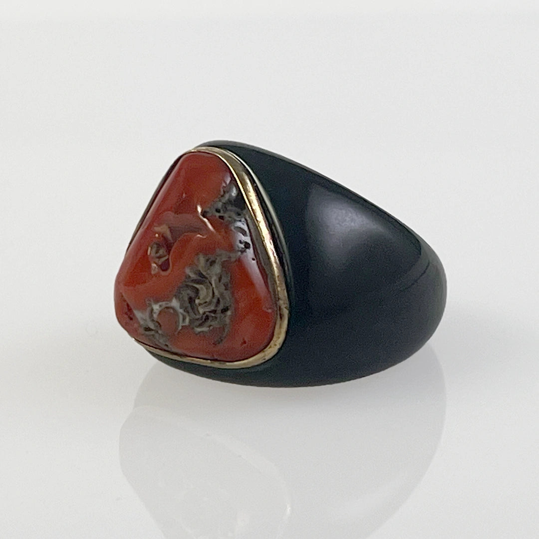 Anello-in -Pasta-con-Sasso-Corallo-Rosso-4-