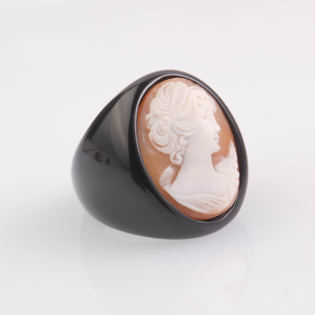 Anello Cammeo Profilo Donna