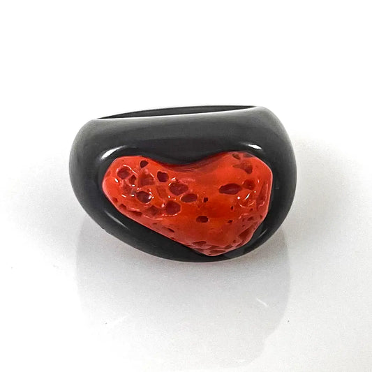 Anello con Corallo Rosso