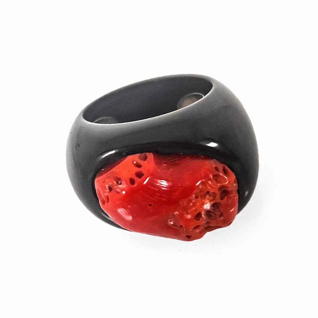 Anello con Corallo Rosso