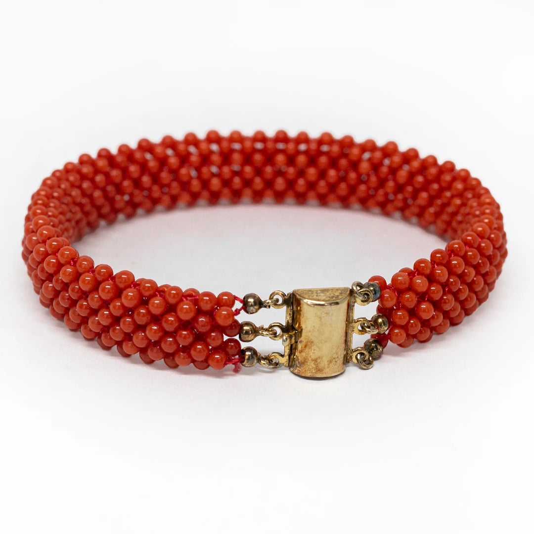 il-piccolo_museo_del_cammeo-Bracciale-Tessito-Corallo-Rosso