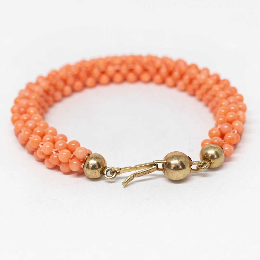 Bracciale Tessito Corallo Rosa