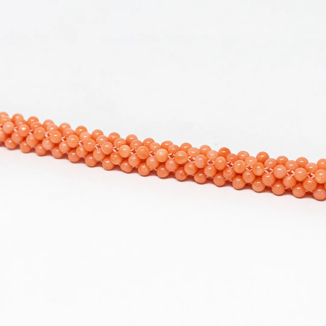 Bracciale Tessito Corallo Rosa